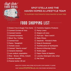 Stuff Stella Donation Shopping List